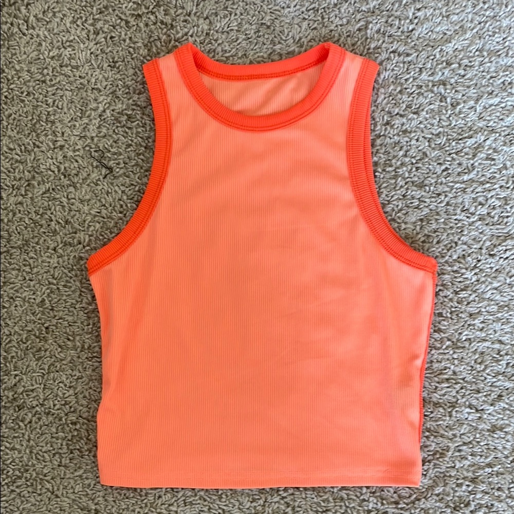 Vibrant Orange Sleeveless Women's Top